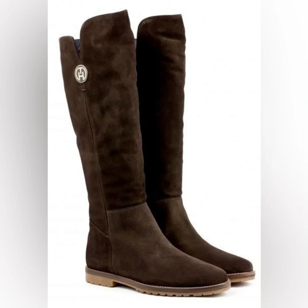 New Women Tommy Hilfiger Brown Boot
